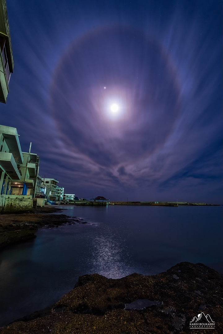 Moon halo, Chekka, 2023